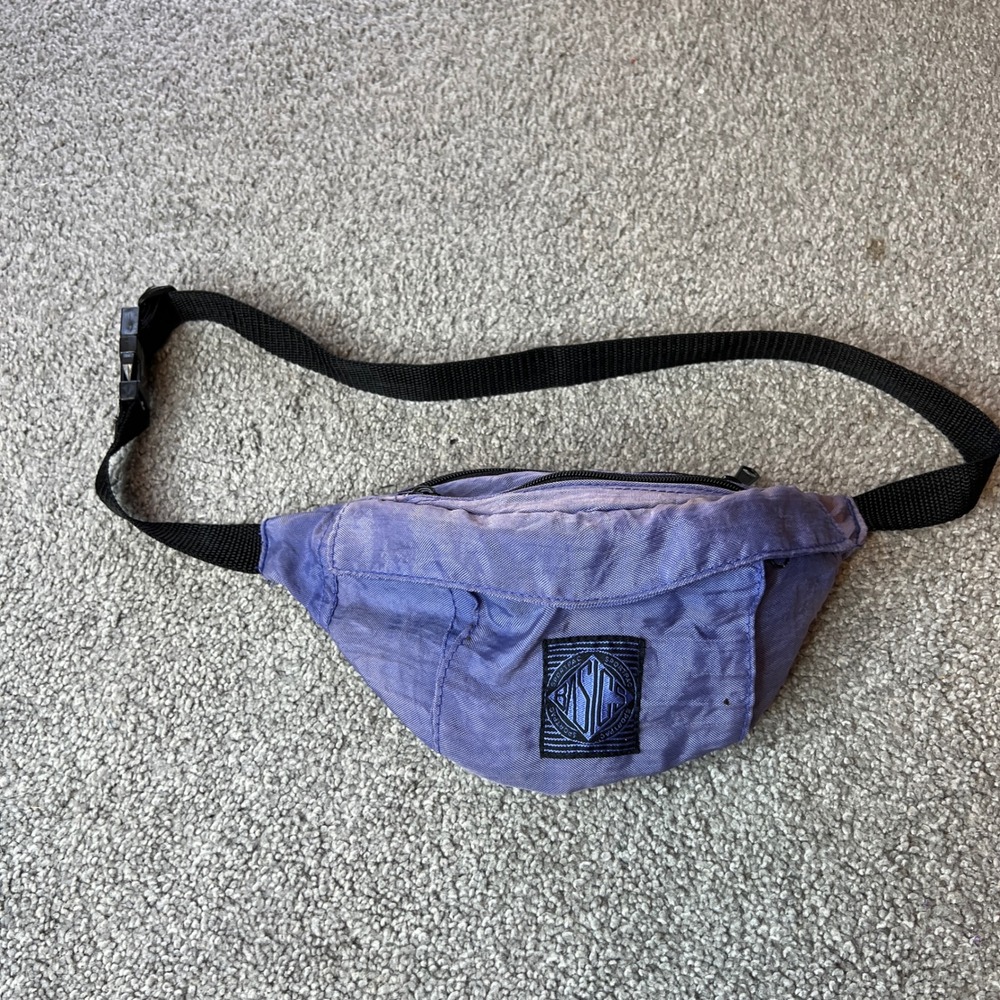 Vintage 80s Fanny Pack Bag with Logo Adjustable Strap waist belt bag sporty 90s
